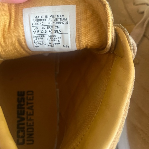 Converse Men’s Shoes Undefeated Pro Leather Tan High-Tops Size 11.5 - Picture 7 of 13